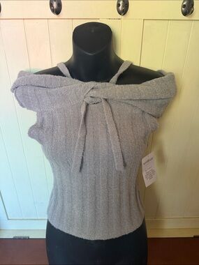 Beige Botany jackie off shoulder top - gray NWT